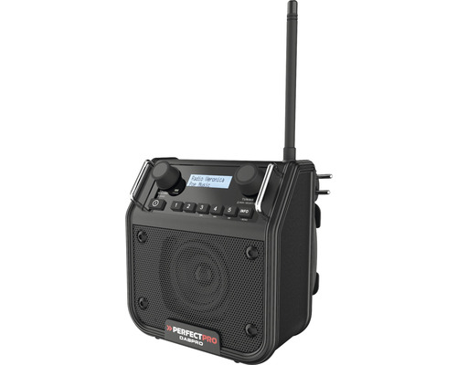 Zwarte digitale radio met antenne
