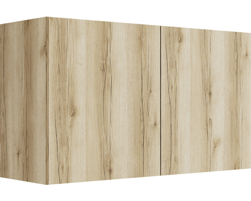 Hangende kast met twee deuren in houtlook