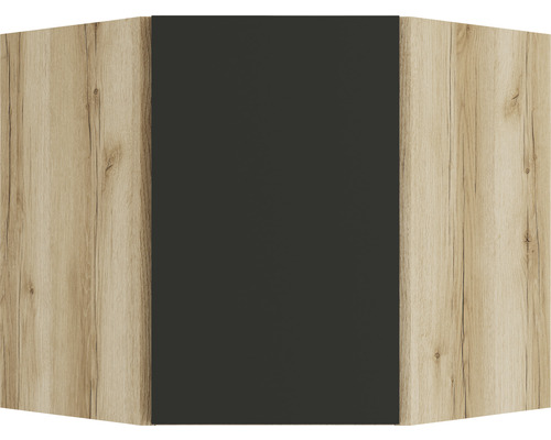 Hoekonderkastfront met houten structuur