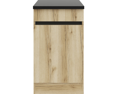 Wastafelonderkast met houten patroon en lade