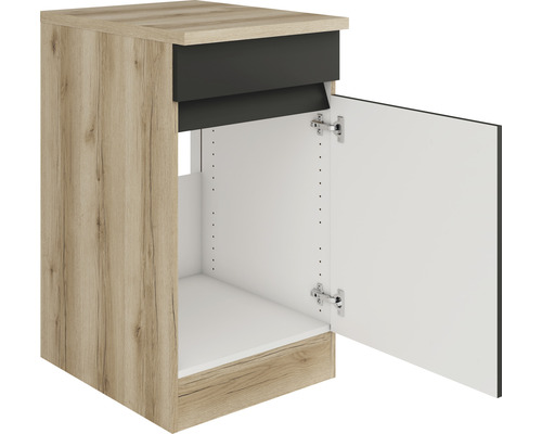 Keukenkast met een deur en een lade