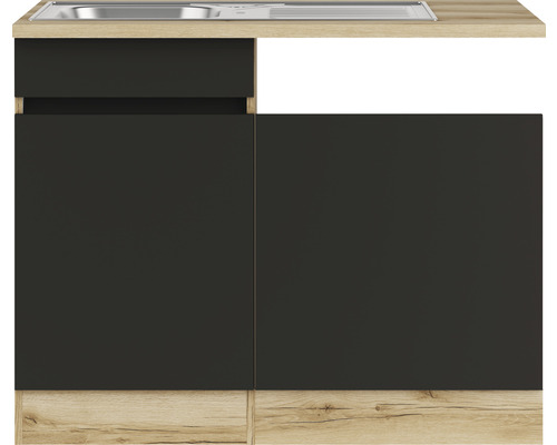 Keukenonderkast met wasbak en twee deuren