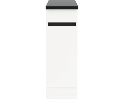 Wastafelonderkast in wit met donker blad