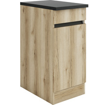 Onderkast met deur en lade, houtlook