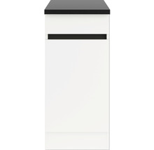 Witte onderkast met zwart werkblad