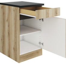 Onderkast met lade, open deur en legplanken