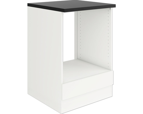 Keukenkast met lade en zwart werkblad