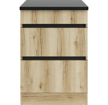 Wastafelonderkast met twee laden en houtlook