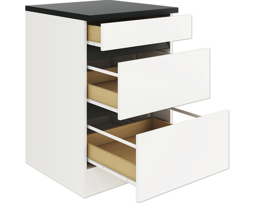 Keukenkast met drie lades