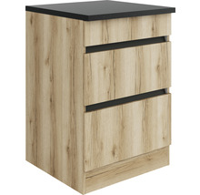 Onderkast met twee laden en houten decor