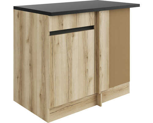 Keukenkast met lade en zwart werkblad