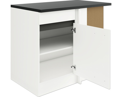 Onderkast met open deur en legplank