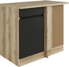 Keukenkast met lade en deur in houtlook
