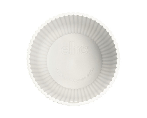 Ronde kunststof bloempot met golvende rand