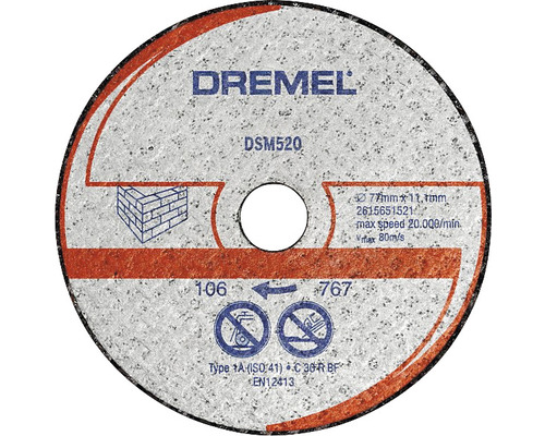 DREMEL Snijschijf voor metselwerk DSM520, 2 stuks