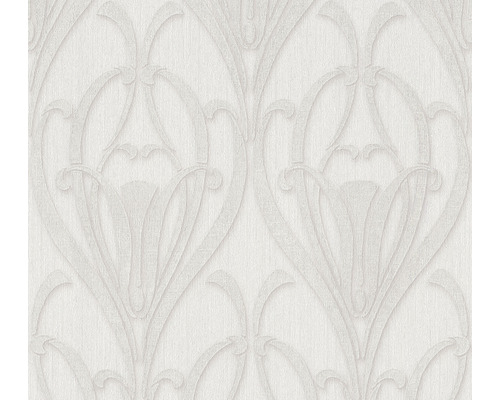 A.S. CRÉATION Vliesbehang 38091-3 Mata Hari ornament zilver Behang met bloemmotief