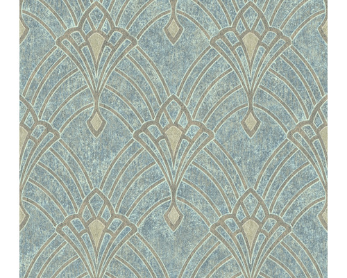 A.S. CRÉATION Vliesbehang 38094-2 Mata Hari ornament blauw Behang met art-decopatroon