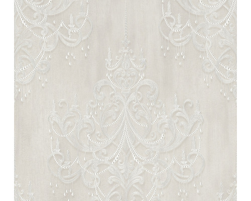 A.S. CRÉATION Vliesbehang 38096-2 Mata Hari ornament lichtgrijs Behang met kroonluchterpatroon