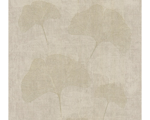 A.S. CRÉATION Vliesbehang 32265-5 Cuba bladeren beige Behang met ginkgo bladmotief