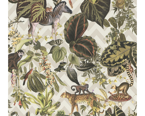 A.S. CRÉATION Vliesbehang 37990-3 Michalsky 4 jungle groen Behang met jungle- en dierenmotieven