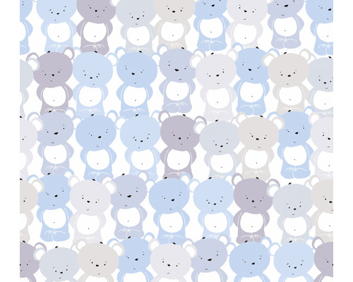 A.S. CRÉATION Vliesbehang 38129-1 Little Love beren grijs blauw Patroon met teddyberen