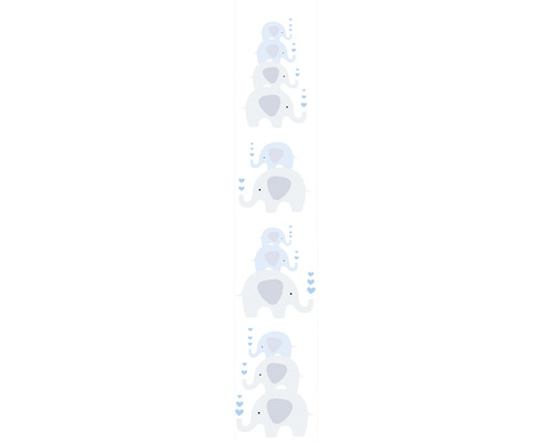 A.S. CRÉATION Vliesbehang 38135-1 Little Love olifanten blauw Decoratieve muursticker met olifantenmotief voor kinderkamer