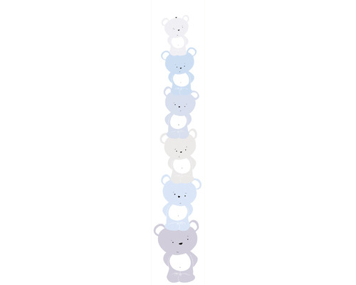 A.S. CRÉATION Vliesbehang 38136-1 Little Love beren grijs blauw Illustratie van gestapelde teddyberen