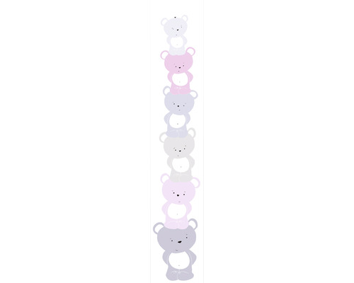 A.S. CRÉATION Vliesbehang 38136-2 Little Love beren grijs lichtroze Illustratie van gestapelde teddyberen
