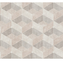 Behang met geometrisch kubuspatroon