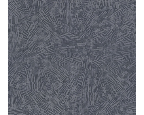 A.S. CRÉATION Vliesbehang 38203-2 Titanium 3 golven blauw Behang met abstract patroon van radiale lijnen