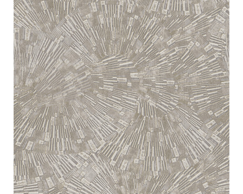 A.S. CRÉATION Vliesbehang 38203-3 Titanium 3 golven beige Behang met geometrisch patroon voor interieurs