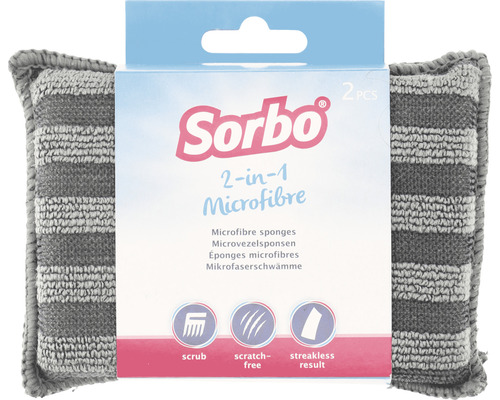 SORBO Microvezelspons Home Decor 2-in-1, 2 stuks