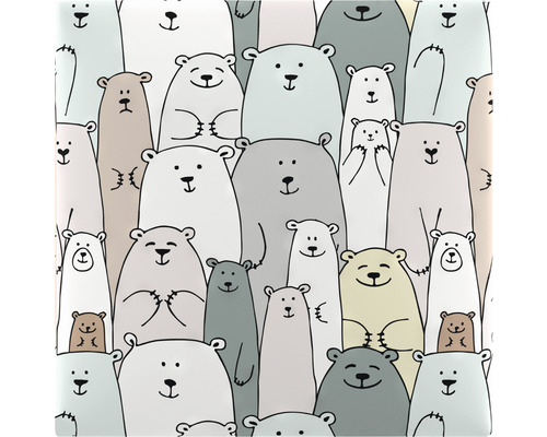 Decoratieve tegel met berenpatroon