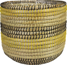 Decoratieve plantenmand van plantaardige vezels