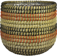 Gevlochten sierpot van zeegras