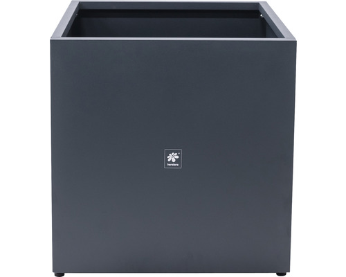 Vierkante plantenbak met fabrikantlogo