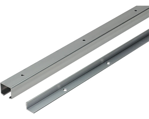 HETTICH WingLine 6 - Loop- en geleideprofiel 1200 mm Twee metalen rails met boorgaten