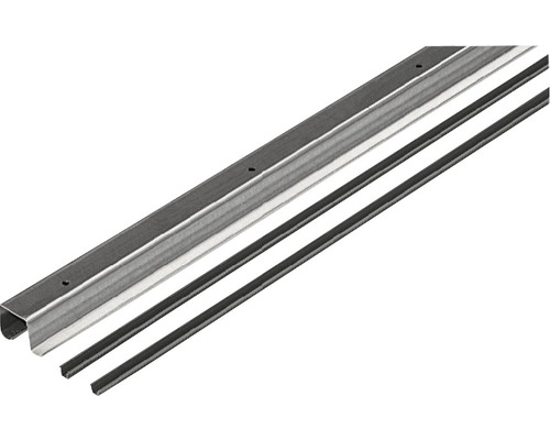 HETTICH TopLine 2 - Dubbel loop- en geleidingsprofiel (set) 2000 mm bruin