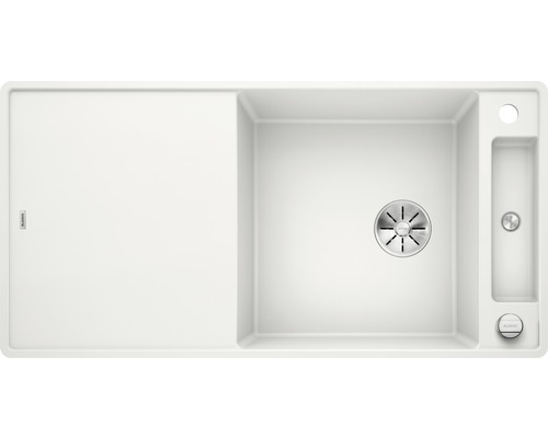 BLANCO Spoelbak Axia III XL 6 S-F wit 50x99 cm Spoelbak met afdruiprek en afloopbediening