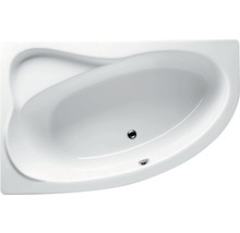 Hoekbad van sanitairacryl, bovenaanzicht