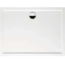 Witte douchebak met rechthoekige vorm en afvoer