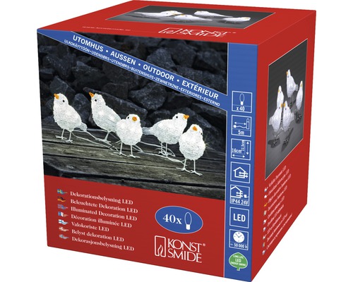 Verpakking van de LED decoratiefiguur vogels voor buiten van Konstsmide