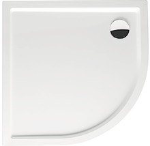 Vierkante douchebak met kwartronding