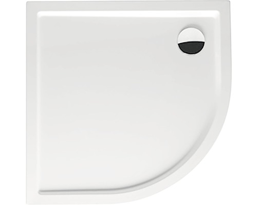 YES by RIHO Douchebak 279 met paneel wit 80x80x14 cm Vierkante douchebak met kwartronding