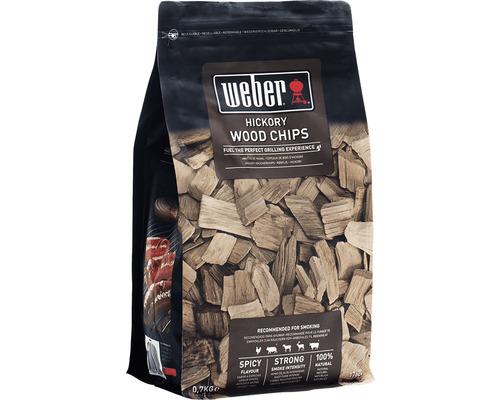 Weber Hickory rookhout snippers in een verpakking van 0,7 kilogram