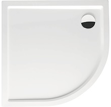 Kwartronde douchebak van sanitairacryl