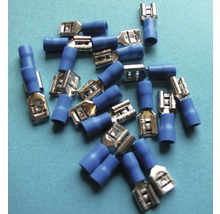 Stekkerhuls plat blauw, 20 stuks