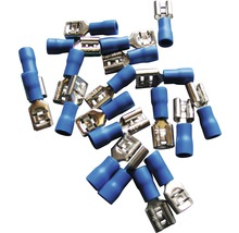 Stekkerhuls plat blauw, 20 stuks