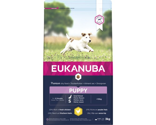 EUKANUBA Hondenvoer Dog Puppy small kip 3 kg Eukanuba Puppy droogvoer voor kleine rassen, 3 kilogram