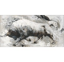 Geschilderd schilderij van een stier